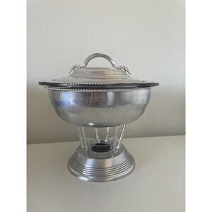 Vintage Round Trade Continental Mark 340 Chafing Dish With 11 Quart Pyrex Bowl